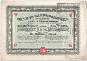 Budapest 1923. "Ganz és Társa- Danubius Gép-, Waggon- és Hajó-Gyár Részvénytársaság" 5 rés...