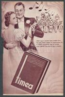 Reklámrajongói gyűjtemény. Albumba ragasztva 1919-1945 közötti újságokból kivágott szignós reklámok,...