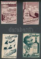 Reklámrajongói gyűjtemény. Albumba ragasztva 1919-1945 közötti újságokból kivágott szignós reklámok,...