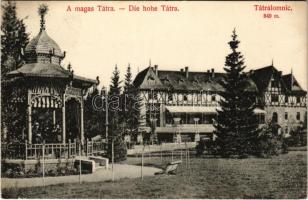 Tátralomnic, Tatranská Lomnica (Magas-Tátra, Vysoké Tatry); Zene pavilon. Divald Károly 1460-1908. / music pavilion (EK)