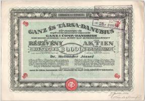 Budapest 1923. "Ganz és Társa- Danubius Gép-, Waggon- és Hajó-Gyár Részvénytársaság" 5 rés...