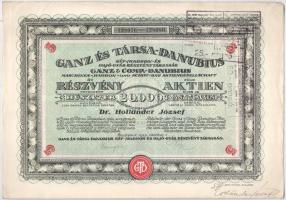Budapest 1923. "Ganz és Társa- Danubius Gép-, Waggon- és Hajó-Gyár Részvénytársaság" 5 rés...