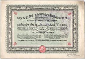 Budapest 1923. "Ganz és Társa- Danubius Gép-, Waggon- és Hajó-Gyár Részvénytársaság" 5 rés...