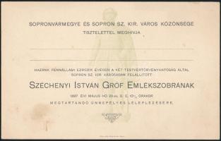 1897 Sopronvármegye és Sopron Sz. Kir. Város Közönsége Széchényi István gróf emlékszobrának ünnepély...