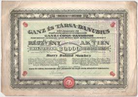 Budapest 1923. "Ganz és Társa- Danubius Gép-, Waggon- és Hajó-Gyár Részvénytársaság" 5 rés...