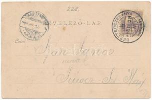 1900 Besztercebánya, Banská Bystrica; M. kir. állami felsőbb leány iskola. Sonnenfeld Mór kiadása / ...