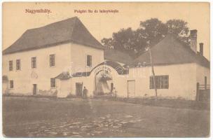 1915 Nagymihály, Michalovce; Polgári fiú és leány iskola. Landesmann B. kiadása / school + "K.U.K. FELDPOSTAMT 53"