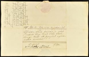 1840 Kassa sz. kir. város elöljáróságának levele Simontsits János (1783 -1856) királyi tanácsos, Pes...