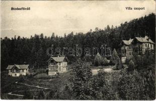 1917 Stószfürdő, Stoósz-fürdő, Kúpele Stós; Villa csoport. Wlaszlovits Gusztáv / villas