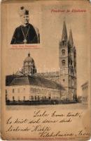 1899 (Vorläufer) Diakovár, Djakovo, Dakovo; Josip Juraj Strossmayer biskup bosansko-djakovacki /székesegyház. püspök / cathedral, bishop (fa)