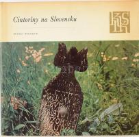 Rudolf Bednárik: Cintoríny na Slovensku. [Temetők Szlovákiában.] Bratislava/Pozsony, 1972., Vydavateľstvo Slovenskej akadémie vied. Fekete-fehér fotókkal illusztrált. Szlovák nyelven. Kiadói egészvászon-kötés, kiadói papír védőborítóban.