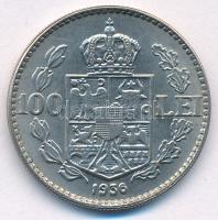 Románia 1936. 100L Ni "II. Károly" T:AU Romania 1936. 100 Lei Ni "Carol II" C:AU...
