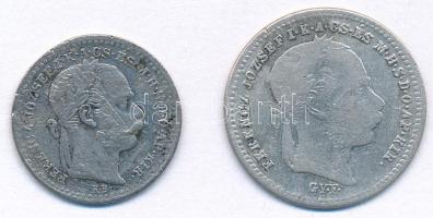 1870KB 10kr Ag "Váltó Pénz" + 1870GYF 10kr Ag "Váltó Pénz" T:F karcok Adamo M10....