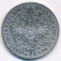Ausztria 1858A 1/4Fl Ag "Ferenc József" T:F patina, ph., hajlott Austria 1858A 1/4 Florin ...