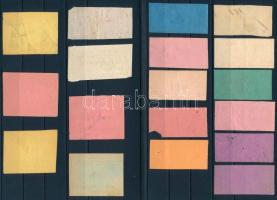 Temesvár ~1850-1880. 18xklf német nyelvű kövezetvámjegy (Pflastergeld) 4kr, 8kr, 10kr, 13kr és 14kr ...