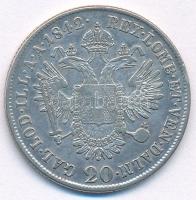 Ausztria 1842A 20kr Ag "I. Ferdinánd" T:XF,VF Austria 1842A 20 Kreuzer Ag "Ferdinand ...