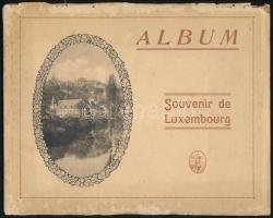 cca 1920-1930 Luxembourg album, 12 db fekete-fehér képpel, kissé sérült borítóval, belül jó állapotban, 23x18,5 cm