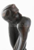 Jelzés nélkül: Szerelmespár. Bronz. Márvány talapzaton. 34 cm