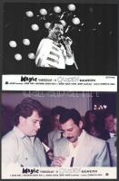 cca 1985 A Queen együttes Budapesten, 5 db vintage produkciós filmfotó, a használatból eredő (esetleges) kisebb hibákkal, 18x24 cm