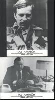cca 1982 ,,Az amatőr" című lengyel film jelenetei és szereplői, 8 db produkciós filmfotó nyomda...