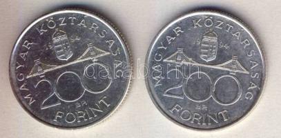 1994. 200Ft Ag "Deák" (2x) T:BU,2