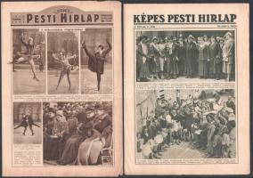 cca 1928-1935 Képes Pesti Hírlap 24 száma, benne rengeteg fekete-fehér fotókkal, főleg sport témájú ...