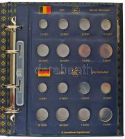 Leuchtturm gyűrűs berakóalbum 12 ország euró érméihez, üresen, használt állapotban