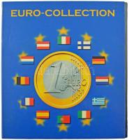 Berakóalbum 12 ország euró érméihez, üresen, használt állapotban