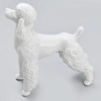 Jelzés nélkül: Uszkár. Fehér mázas, hibátlan 18x14 cm