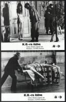 cca 1984 ,,K. O. - ra ítélve" című argentin film jelenetei és szereplői, 6 db vintage produkciós filmfotó ezüst zselatinos fotópapíron, a használatból eredő (esetleges) kisebb hibákkal, 18x24 cm