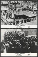 cca 1972 ,,A korona gyöngye" című lengyel film jelenetei és szereplői, 16 db vintage produkciós filmfotó ezüst zselatinos fotópapíron, a használatból eredő (esetleges) kisebb hibákkal, 18x24 cm