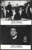 cca 1975 ,,Don Carlos" című osztrák filmdráma jelenetei és szereplői, 3 db vintage produkciós filmfotó ezüst zselatinos fotópapíron, a használatból eredő (esetleges) kisebb hibákkal, 18x24 cm