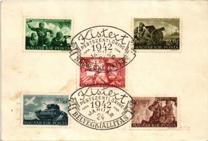 1942 Kistext Kispesti Textilgyár Rt. reklámlapja. Bélyegkiállítás 1942. Pestszentlőrinc / Hungarian ...