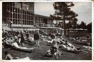 Semmering, Strandbad Panhans / beach, sunbathing (worn corners)