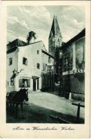 1943 Weißenkirchen in der Wachau, Weissenkirchen; street view, inn, shop (EK)