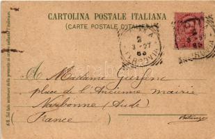 1897 (Vorläufer!) Roma, Rome; Colosseo, Castel S. Angelo, Piazza Colonna. Art Nouveau, floral, litho...