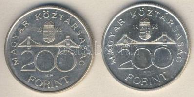1993. 200Ft Ag "MNB" (2x) T:BU,2