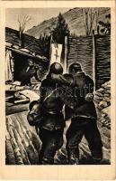 Il medico italiano in guerra e in pace / Italian military art postcard s: Livio Apolloni (fl)