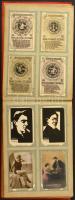 Kb. 200 db RÉGI képeslap 1899-től 1945-ig nagy szecessziós albumban: motívumok kevés várossal, üdvöz...