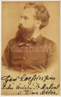 cca 1890 Hans Koessler/Koessler János (1853-1926) zeneszerző, zenepedagógus, karnagy, orgonista dedi...