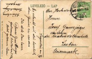 1912 Segesvár, Schässburg, Sighisoara; Villa. H. Zeidner (gyűrődések / creases) + "BRASSÓ-BUDAP...