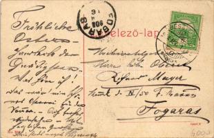 1908 Beszterce, Bistritz, Bistrita; Biserica ev. luth. / Ev. Kirche / Evangélikus templom. W.L. ? No...