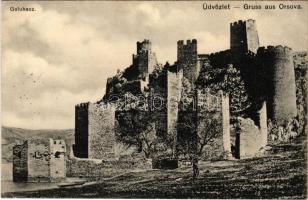 Galambóc, Golubac; várrom. Hutterer G. kiadása (Orsova) / fortress, castle ruins (EK)