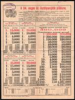 1935 Vegyes Gorzó Bankház sorsjátékkal kapcsolatos prospektus, papír, és boríték, összesen 8 db