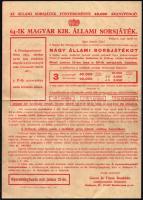 1935 Vegyes Gorzó Bankház sorsjátékkal kapcsolatos prospektus, papír, és boríték, összesen 8 db