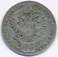 Ausztria 1829A 20kr Ag "I. Ferenc" T:VF patina Austria 1829A 20 Kreuzer Ag "Franz I&q...