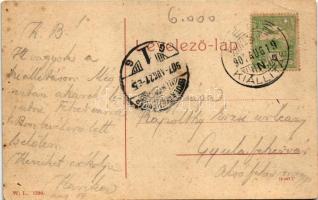 1907 Pécs, Széchenyi tér, piac a dzsámi előtt. W.L. 1520. (EK)