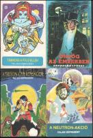 cca 1980 8 db képregény filmekről: Ben Hur, Beverly HIlls-i zsaru, Kobra, Veszélyes őrjárat, Pergamen rejtély, Neutron vakáció, Triton gyilkosságok, Ördög az emberben, Támadás a Föld ellen, Némelyikben több darab Mind jó állapotban, de a rejtvények megfejtve