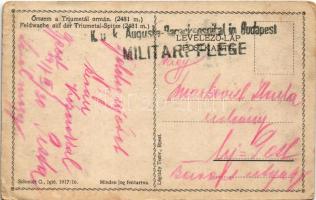 1917 Triumetál, Hruby Wierch, Hruby vrch (Magas Tátra, Vysoké Tatry); Őrszem a Triumetál ormán / Fel...