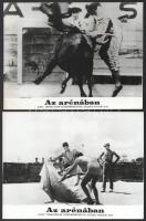 cca 1957 ,,Az arénában" című mexikói film jelenetei és szereplői, 6 db vintage produkciós filmfotó ezüst zselatinos fotópapíron, a használatból eredő (esetleges) kisebb hibákkal, 18x24 cm